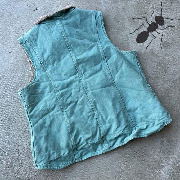 Vintage Y2K Carhartt WOMENS WV001 Light blue work wear vest - Picture 4 of 6